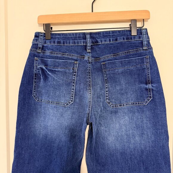 NEW Flamingals Womens High-Waist Wide-Leg Denim Jeans Size Small Casual Fit - Picture 5 of 14